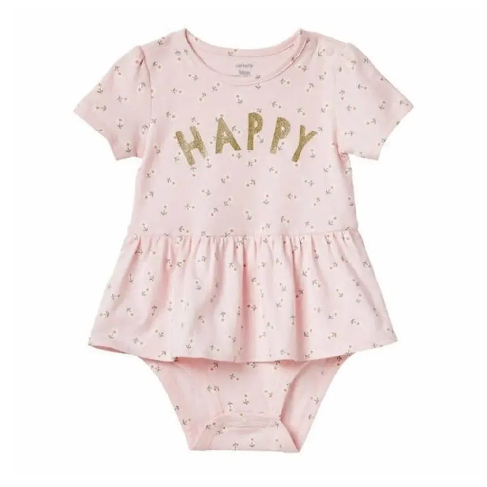Carters Baby Girls 4 Piece Set Happy Pink Size 3 Months NEW